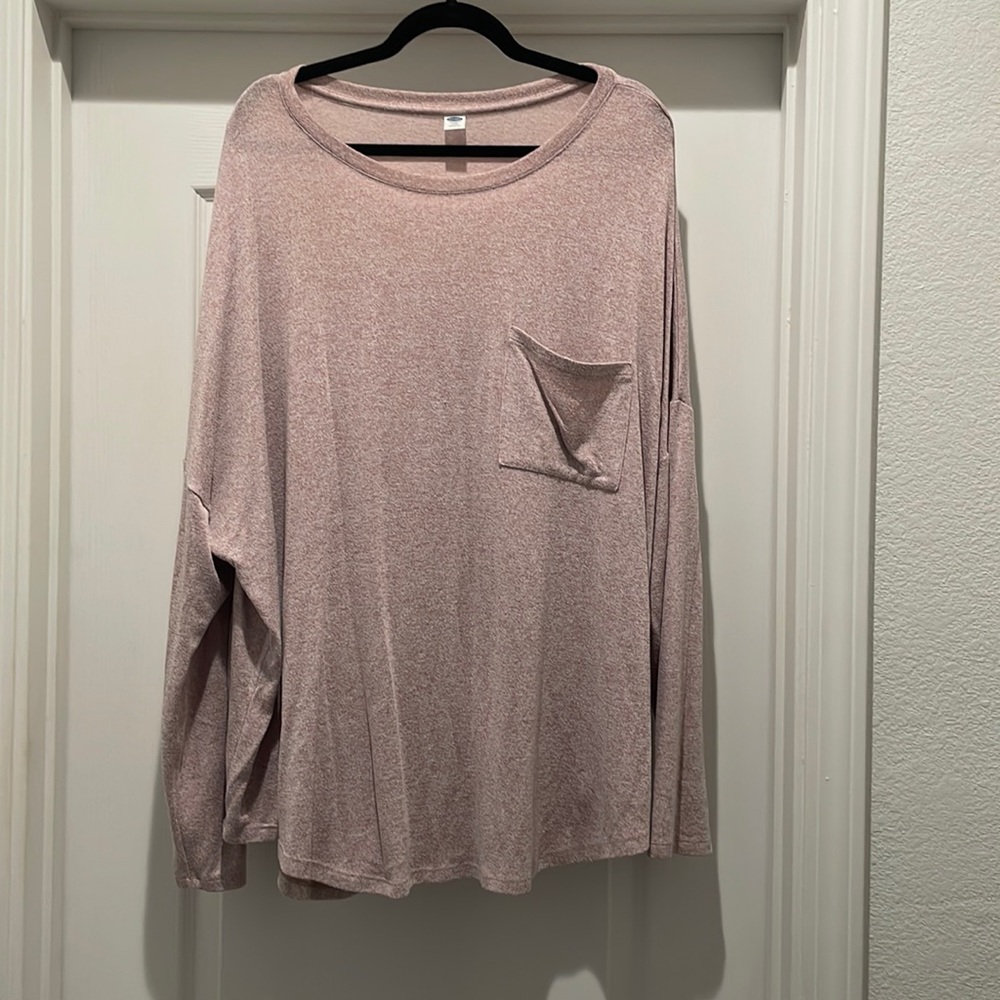 Dusty Pink Old Navy Luxe Pocketed Shirt